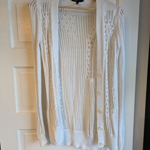 BCBGMaxAzria White Knit Cardigan